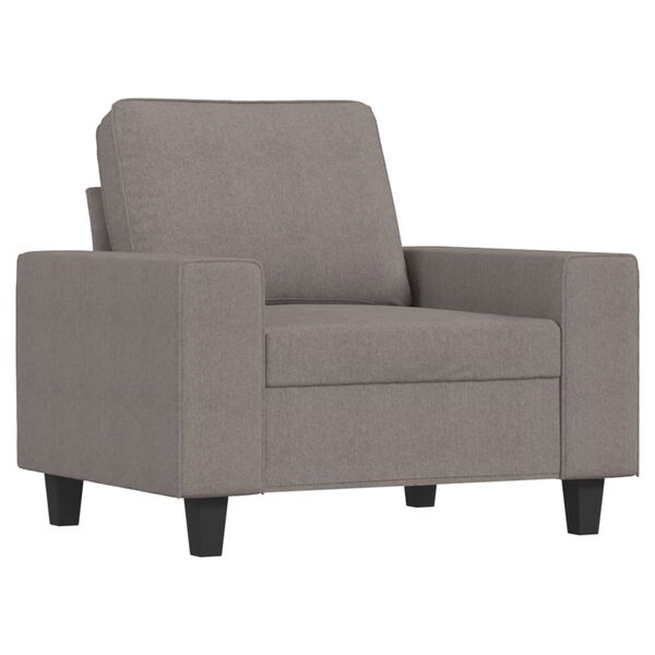 vidaXL Fauteuil avec repose-pied Taupe 60 cm Tissu