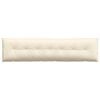 vidaXL Coussin de Dos Cr&egrave;me 200 x 50 cm Tissu en velours c&ocirc;tel&eacute;