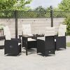 vidaXL Ensemble de salle &agrave; manger pour jardin 5 pcs Noir polyrotin