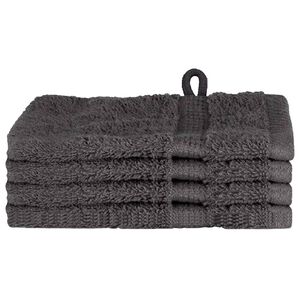 vidaXL Serviette Invit&eacute; SOLUND 4 pc Anthracite 15 x 21 cm 550 gsm