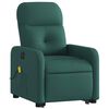 vidaXL Fauteuil inclinable de massage &eacute;lectrique Vert fonc&eacute; Tissu