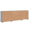 vidaXL Buffet avec lumières LED sonoma gris 202x37x67 cm