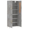 vidaXL Buffet haut Gris b&eacute;ton 69,5x34x180 cm Bois d'ing&eacute;nierie