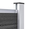 vidaXL Ensemble de panneau de cl&ocirc;ture WPC 353x146 cm Noir