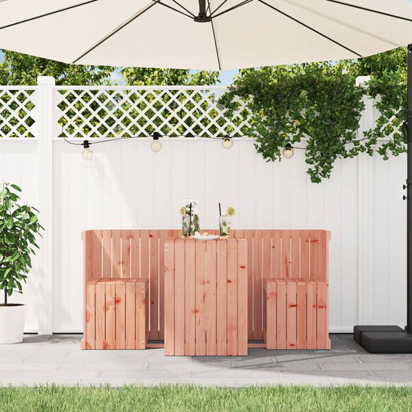 vidaXL Set de balcon 2 places bois de Douglas massif