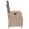 vidaXL Chaise inclinable de jardin et repose-pied mélange beige rotin