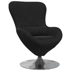 vidaXL Fauteuil &oelig;uf Noir Velours
