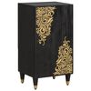 vidaXL Buffet avec &eacute;tag&egrave;re Noir 40 x 33 x 75 cm Bois de mangue massif