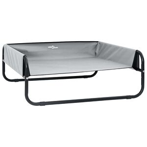 vidaXL Lit pour Chien Gris clair 57 x 57 x 24 cm Acier