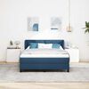 vidaXL Lit boxspring avec matelas avec matelas Bleu 140 x 190 cm tissu