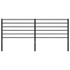 vidaXL T&ecirc;te de lit de remplacement m&eacute;tal noir 193 cm