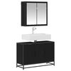 vidaXL Ensemble de mobilier de salle de bain 2 pcs Ch&ecirc;ne noir