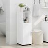 vidaXL Cabinet de salle de bain avec stockage Blanc 30 x 35 x 95 cm