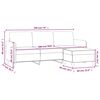 vidaXL Canap&eacute; &agrave; 3 places avec repose-pieds Rouge bordeaux 180 cm Tissu
