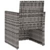 vidaXL Mobilier d'ext&eacute;rieur 3 pcs avec coussins R&eacute;sine tress&eacute;e Gris
