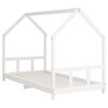 vidaXL Cadre de lit pour enfants blanc 90x200 cm bois de pin massif