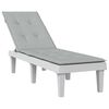 vidaXL Coussin de chaise longue gris clair m&eacute;lang&eacute; (75+105) x 50 x 4 cm