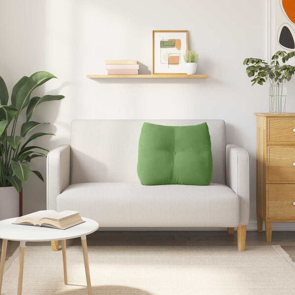 vidaXL Coussin de Dos Vert clair 60 x 24 x 50 cm Velours