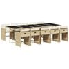 vidaXL Ensemble &agrave; manger de jardin et coussins 11 pcs beige poly rotin