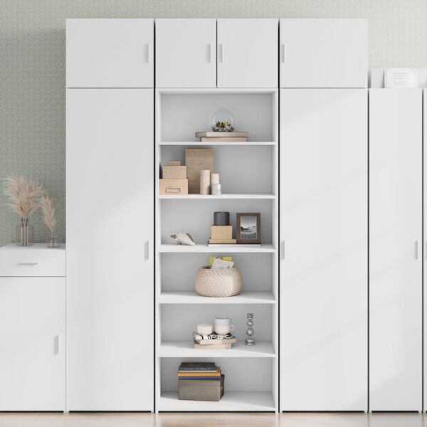 vidaXL Buffet haut blanc 70x41x185 cm bois d'ingénierie