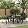vidaXL Chaises empilables de jardin lot de 6 Noir Tissu textilène