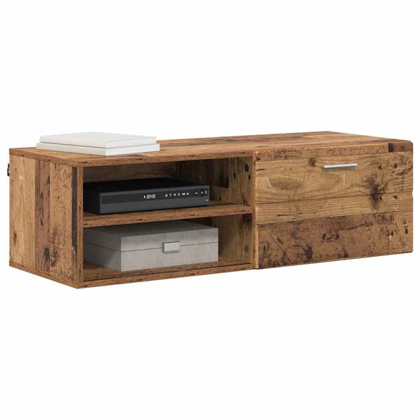 vidaXL Cabinet en Bois avec tiroir Bois Ancien 100,5 x 39 x 30 cm