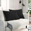 vidaXL Coussins de canap&eacute; 2 pcs Noir 70 x 50 cm