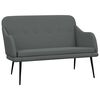 vidaXL Banc Gris fonc&eacute; 110x76x80 cm Tissu
