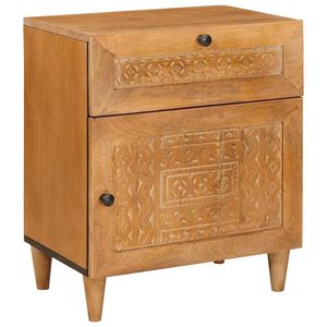 vidaXL Cabinet de chevet avec tiroir Marron Clair 50 x 33 x 60 cm