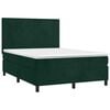 vidaXL Sommier &agrave; lattes de lit et matelas Vert fonc&eacute; 140x190cm Velours