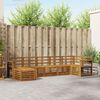 vidaXL Ensembles de canap&eacute;s 7 pcs Naturel Bois d'Acacia Massif