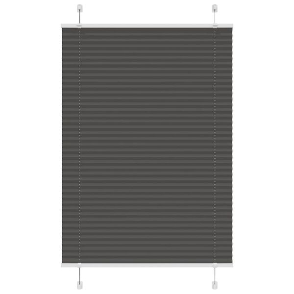 vidaXL Store plissé noir 100x150 cm largeur du tissu 99,4cm polyester