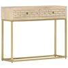 vidaXL Table console doré 90x30x75 cm bois solide de manguier