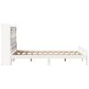 vidaXL Lit bibliothèque sans matelas blanc 140x190 cm bois pin massif