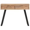 vidaXL Table console 100x35x76 cm Bois d'acacia avec bord naturel