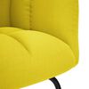 vidaXL Chaise &agrave; bascule avec repose-pied jaune clair tissu