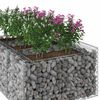 vidaXL Lit sur&eacute;lev&eacute; gabion Argent&eacute; 150 x 100 x 60 cm Acier galvanis&eacute;