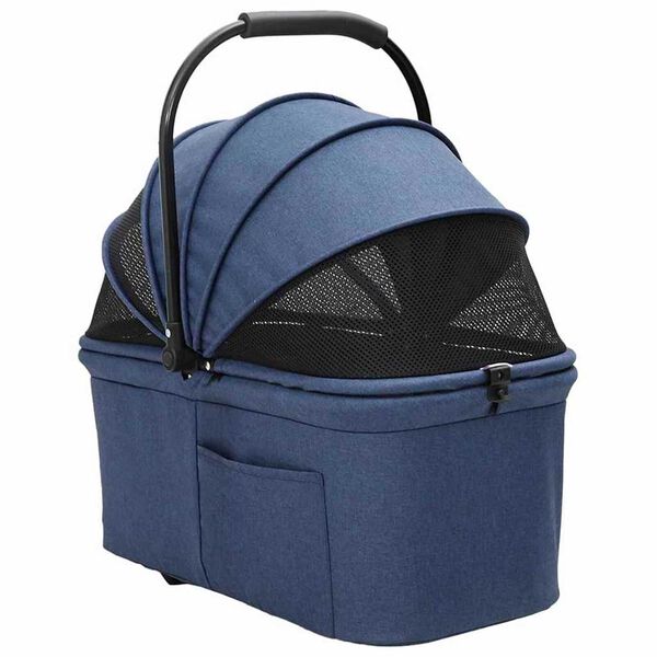 vidaXL Poussette Pliante pour Animaux Bleu 78 x 54 x 101 cm Polyester