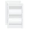 vidaXL Portes d'armoire &agrave; persiennes 2pcs blanc 61,5x39,4cm pin massif