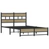 vidaXL Cadre de lit en m&eacute;tal sans matelas ch&ecirc;ne sonoma 120x200 cm