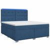 vidaXL Lit boxspring avec matelas Bleu 160 x 200 cm Tissu