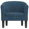 vidaXL Chaise cabriolet bleu fonc&eacute; velours