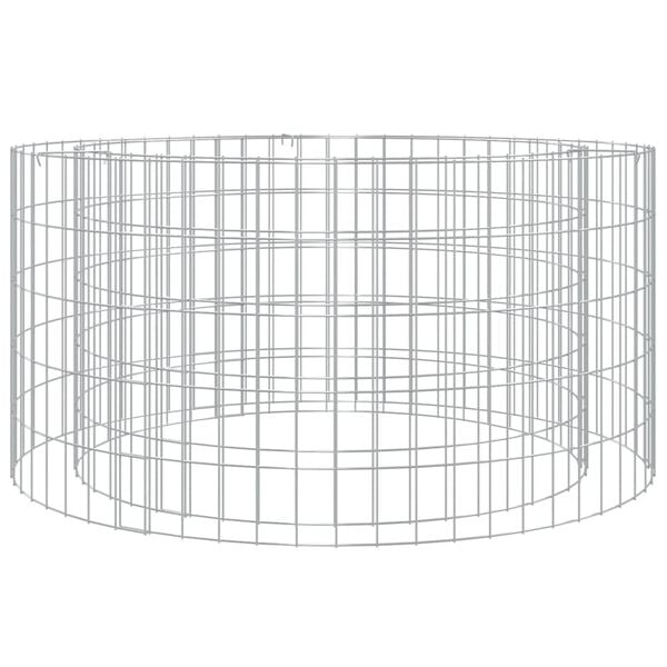 vidaXL Foyer en gabion Ø 100 cm fer galvanisé