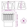 vidaXL Tente de camping de cabine 5 personnes gris orange imperméable