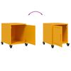 vidaXL Tables de chevet 2 pcs jaune moutarde 36x39x43,5 cm acier