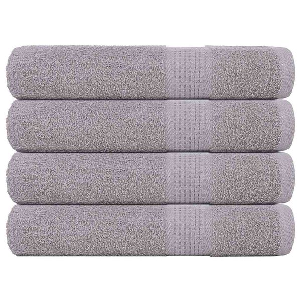 vidaXL Serviettes FROGN 4 pcs gris 100x200 cm 360 g/m&sup2;
