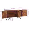 vidaXL Buffet 110x35x56 cm Bois de manguier solide
