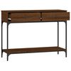 vidaXL Table console ch&ecirc;ne marron 100x34,5x75 cm bois d'ing&eacute;nierie