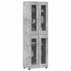 vidaXL Haut Armoire avec &eacute;tag&egrave;re FLORIN Gris b&eacute;ton 60 x 35 x 182 cm