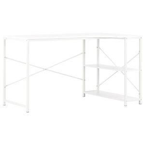 vidaXL Bureau d'ordinateur Blanc 120x72x70 cm